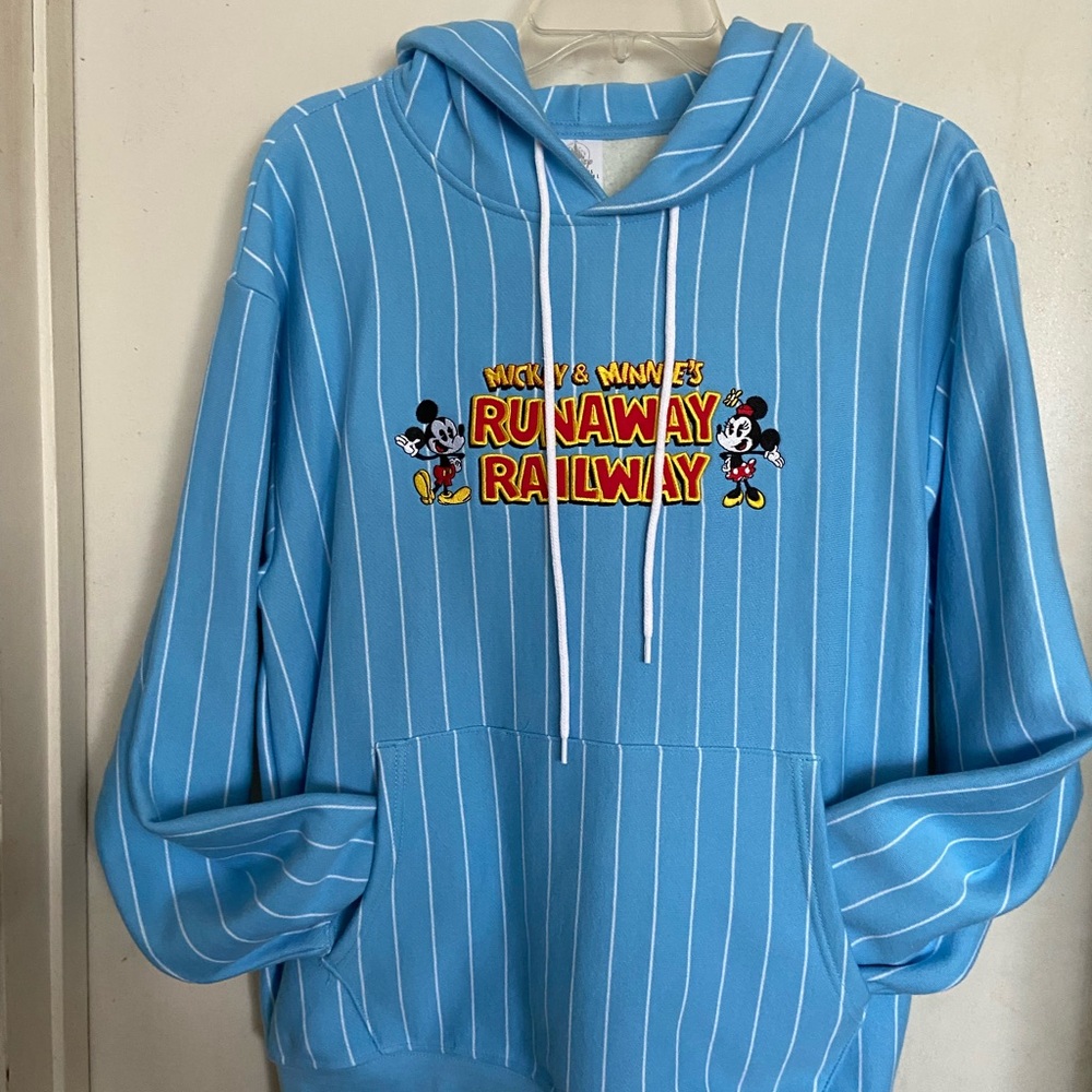 Mickey & Minnie's Runaway Railway Blue Hoodie